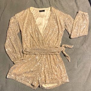 Vici sequin romper NWOT